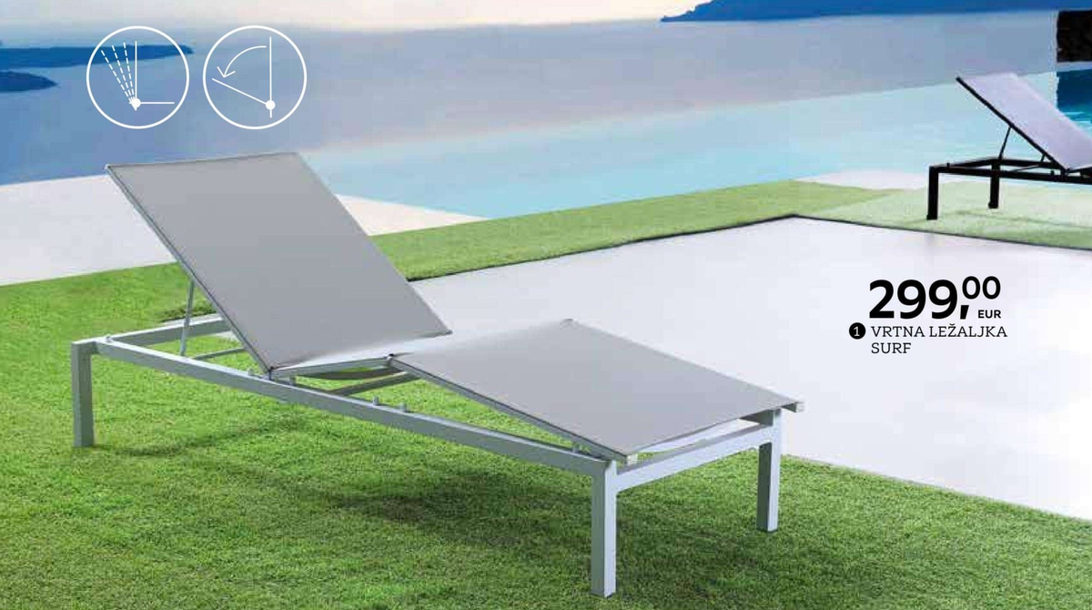 Vrtna ležaljka Surf Ambia Garden - Akcija u trgovini Lesnina