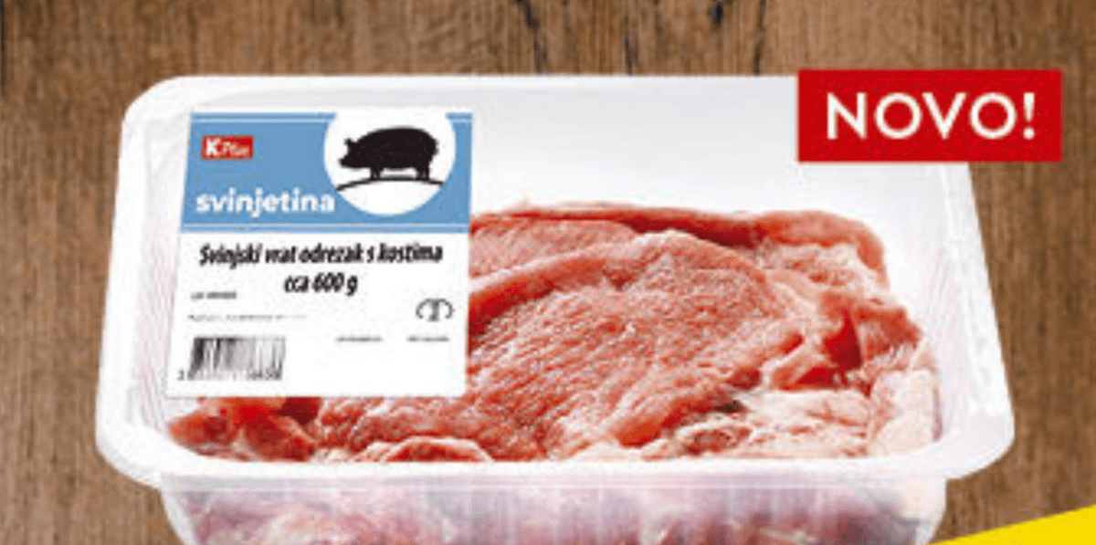 K Plus svinjski vrat s kosti cca 600 g Akcija u trgovini Konzum