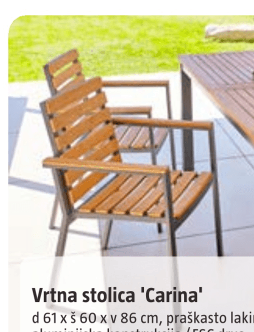 Vrtna stolica 'Carina' - Akcija u trgovini Bauhaus