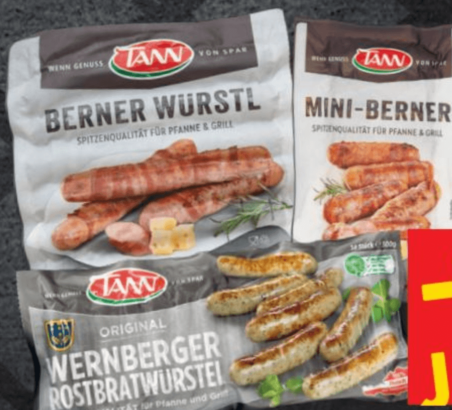 Kobasice za pečenje TANN - Akcija u trgovini Interspar