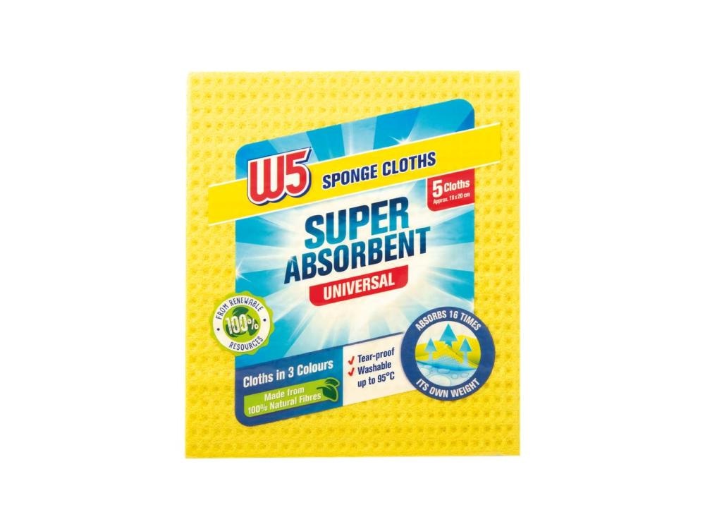W5 Spužvasta krpa 5 komada - Akcija u trgovini Lidl