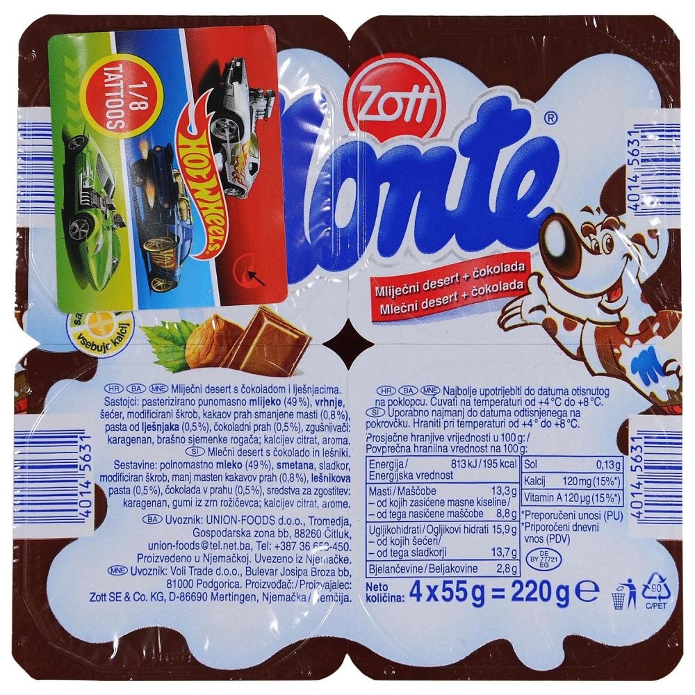Monte, Zott Mliječni desert 55 g - Akcija u trgovini Tommy