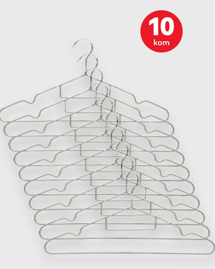 Vješalice za odjeću 10 kom Classic - Akcija u trgovini Kaufland