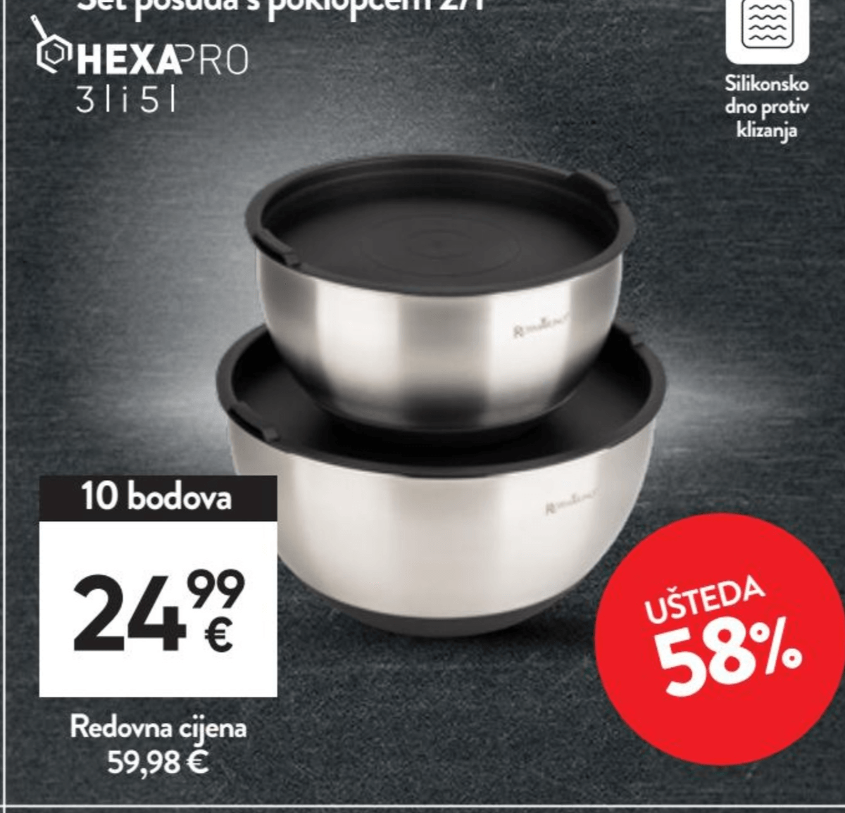 Tava Hexa Pro 2.0 keramika 24 cm Akcija u trgovini Spar