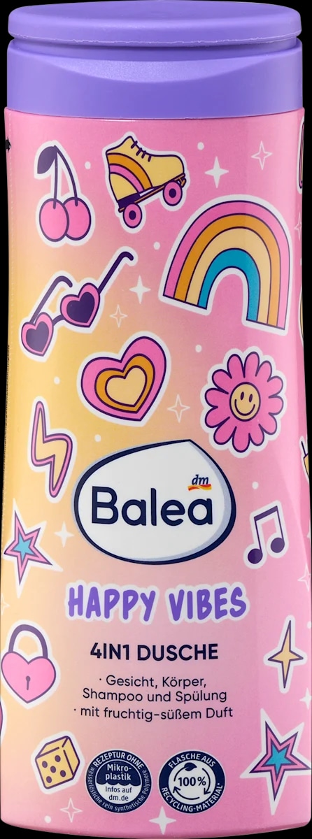 Balea Kids dječji gel za tuširanje 4u1 Happy Vibes 300 ml - Akcija u trgovini Dm