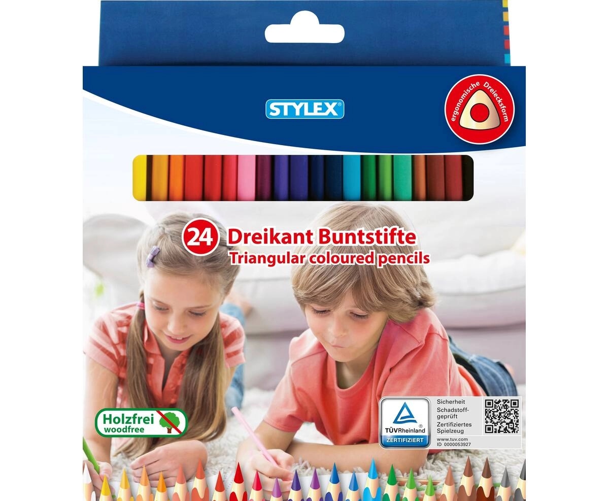 Stylex trokutaste drvene bojice pakiranje od 24 kom. Akcija u trgovini Tedi