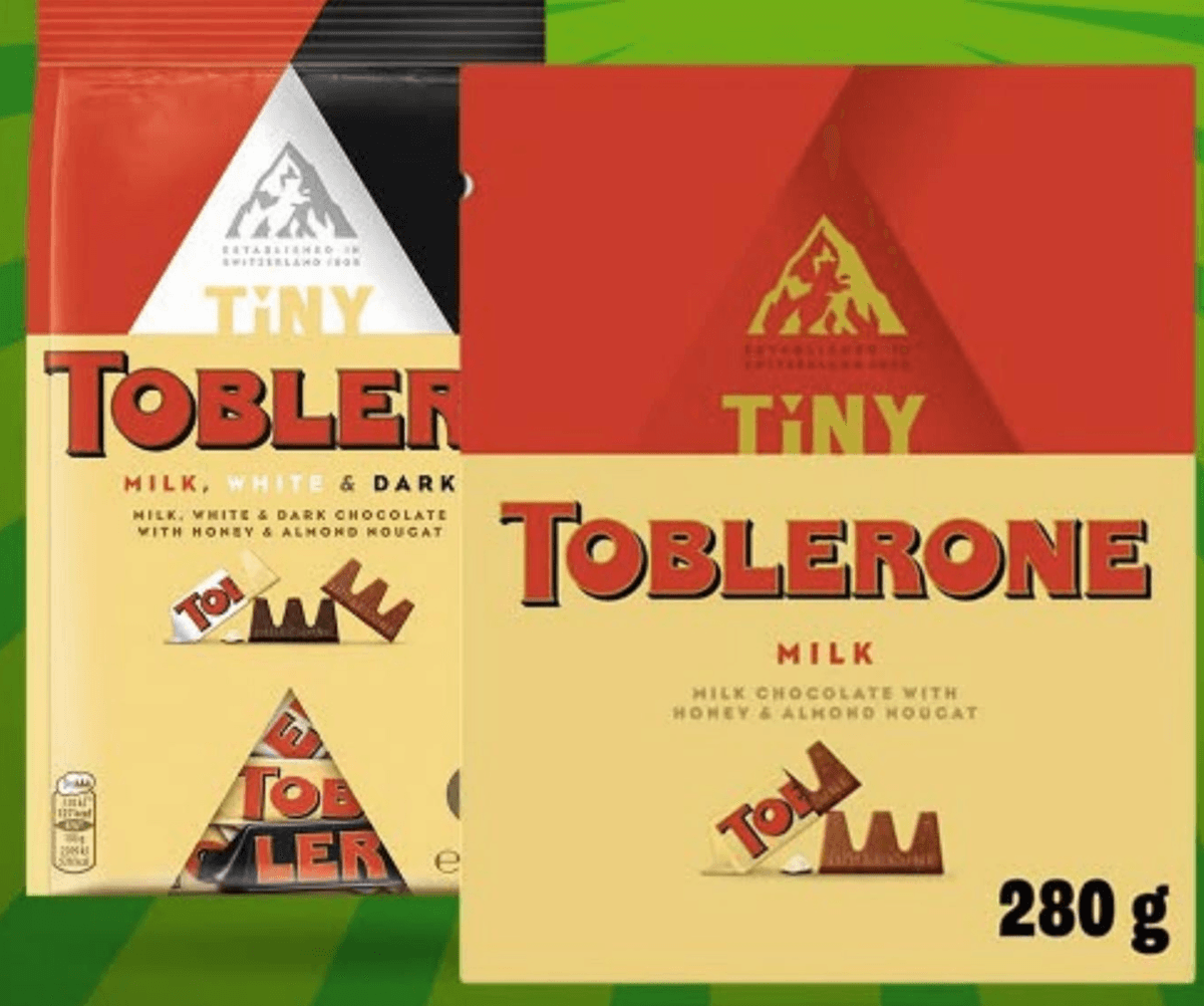 Toblerone Tiny Milk / Tiny Mix Tiny Milk 280g | Tiny Mix 248g - Akcija u trgovini Žabac