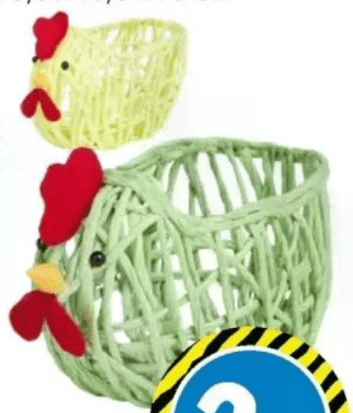 Uskrsna košarica u obliku kokoši - Akcija u trgovini Tedi