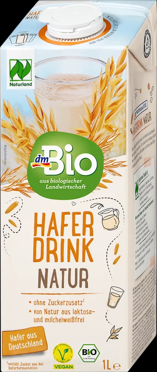 dmBio nezaslađeni napitak od zobi natur 1l - Akcija u trgovini Dm