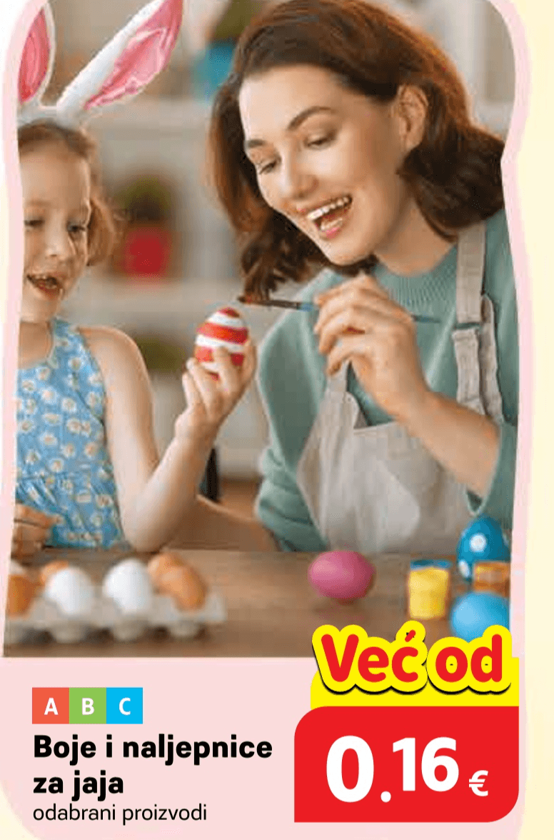 ABC Boje i naljepnice za jaja - Akcija u trgovini Plodine