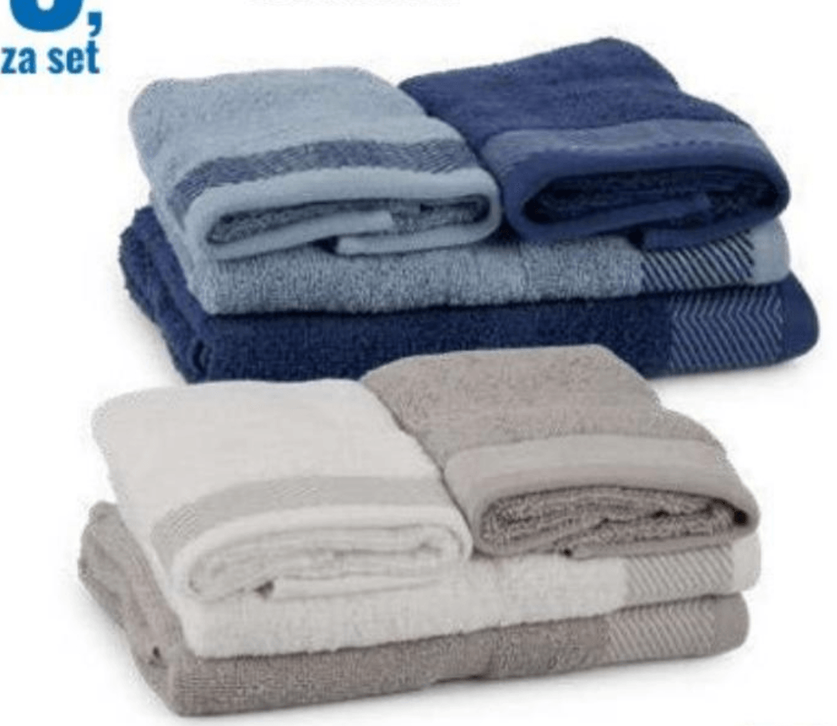 Set od 4 ručnika TECNO ACQUA - Akcija u trgovini Eurospin