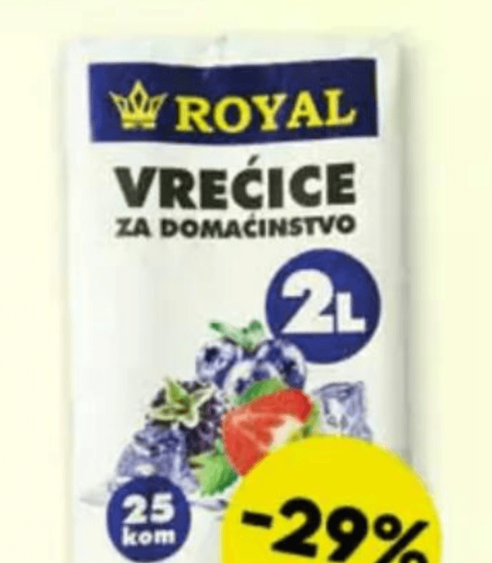 Royal Vrećica za zamrzavanje 25/1, 2 l - Akcija u trgovini Stanić Diskont