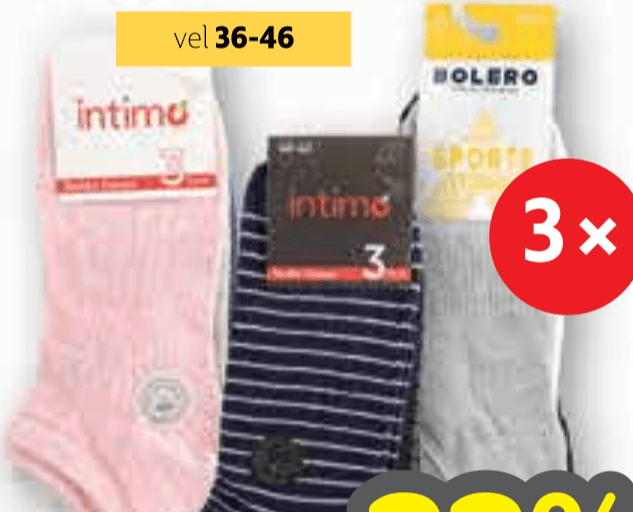 Stopalice 3x INTIMO - Akcija u trgovini Plodine