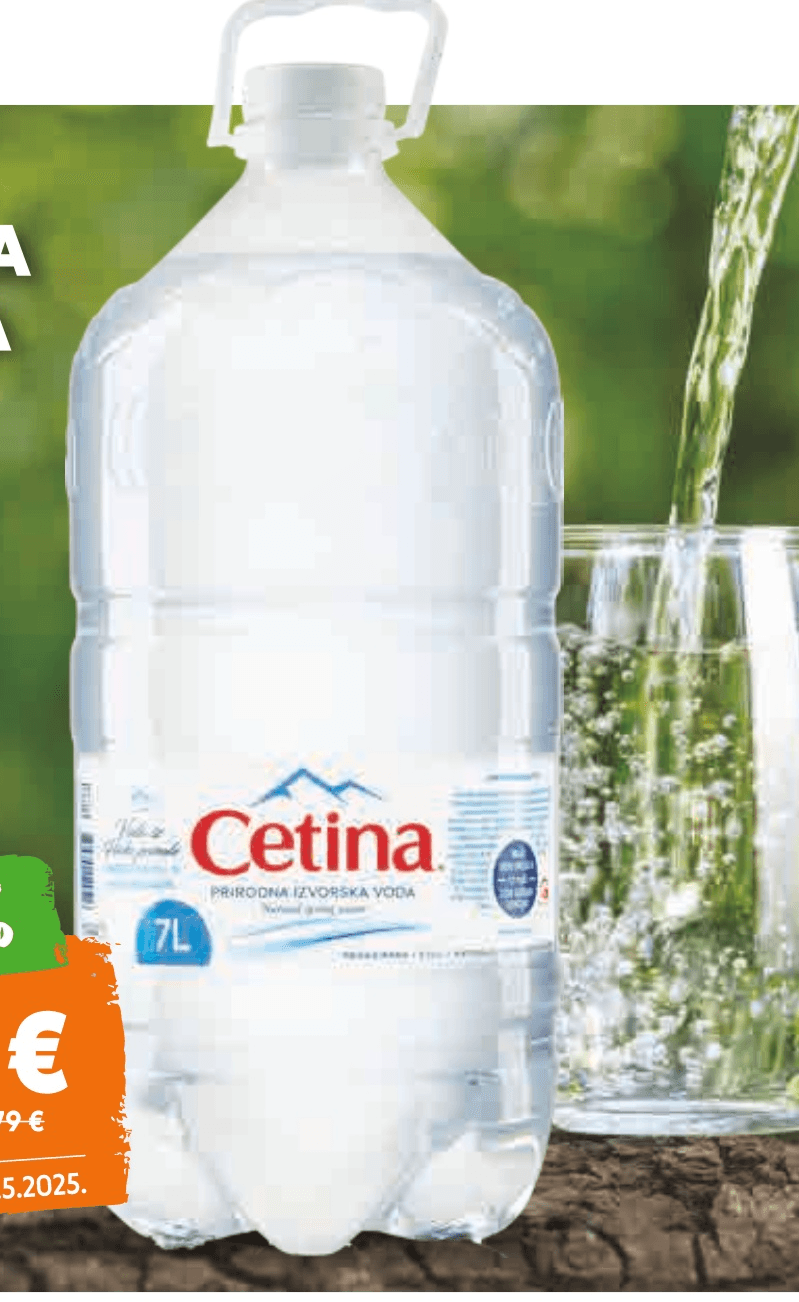 Cetina Prirodna izvorska voda 7 l - Akcija u trgovini Studenac
