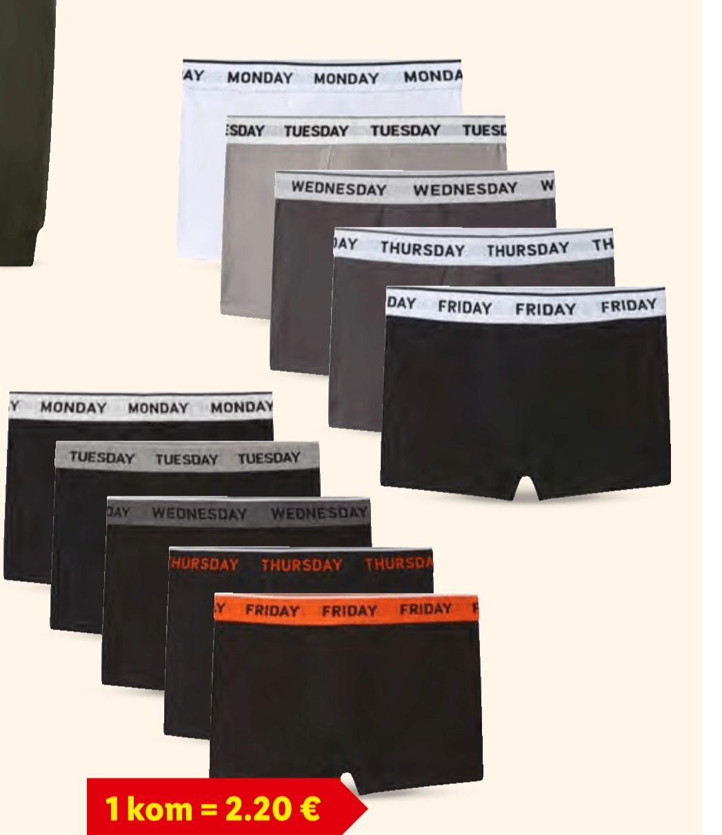 ESMARA MEN® Bokserice 5 komada u setu - Akcija u trgovini Lidl