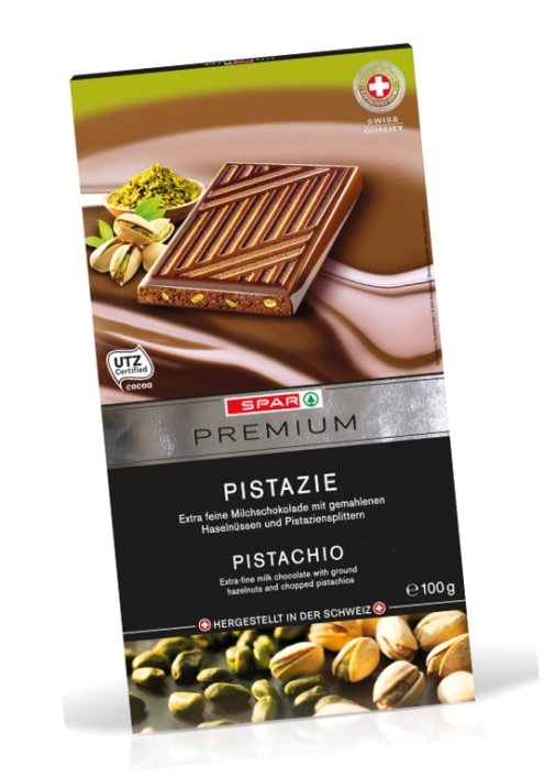 Čokolada SPAR PREMIUM pistacija 100 g - Akcija u trgovini Interspar