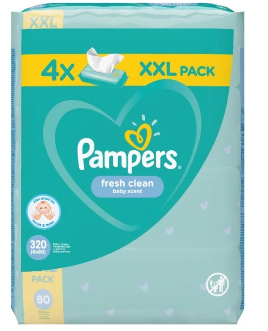 Pampers Dječje vlažne maramice 4x80 - Akcija u trgovini Tommy