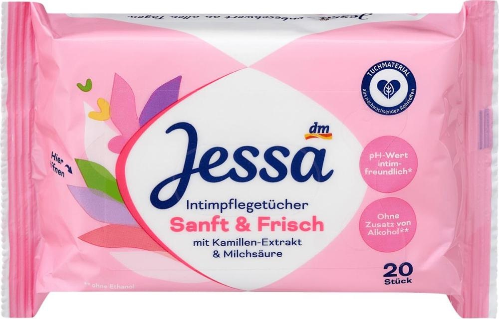 Jessa maramice za intimnu njegu sensitive 20 kom. Akcija u trgovini Dm