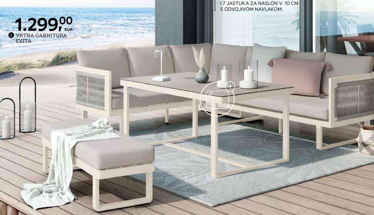 Vrtna garnitura Evita ambia.garden - Akcija u trgovini Lesnina