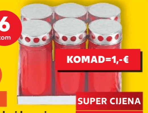 Nadgrobni lampion 6 x 200 g Akcija u trgovini Kaufland