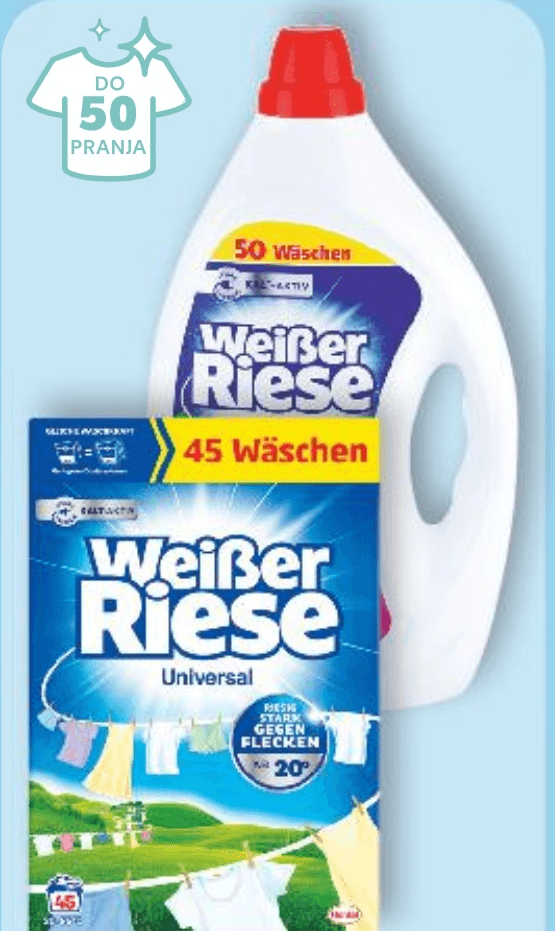 Weisser Riese Deterdžent 2250ml ili 2,475kg Weißer Riese - Akcija u trgovini Kaufland