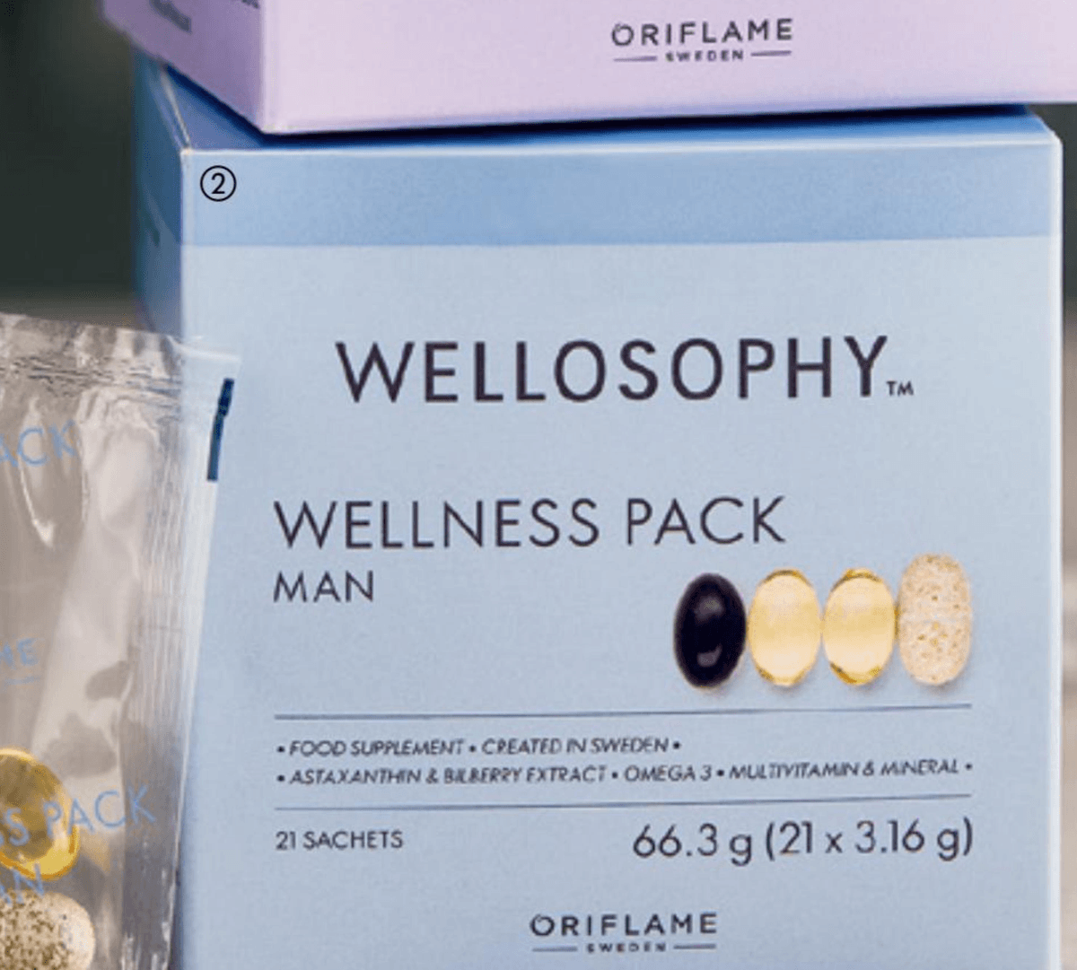 Wellosophy Wellness paket za muškarce 21 vrećica, 66.3 g ORIFLAME - Akcija u trgovini Oriflame