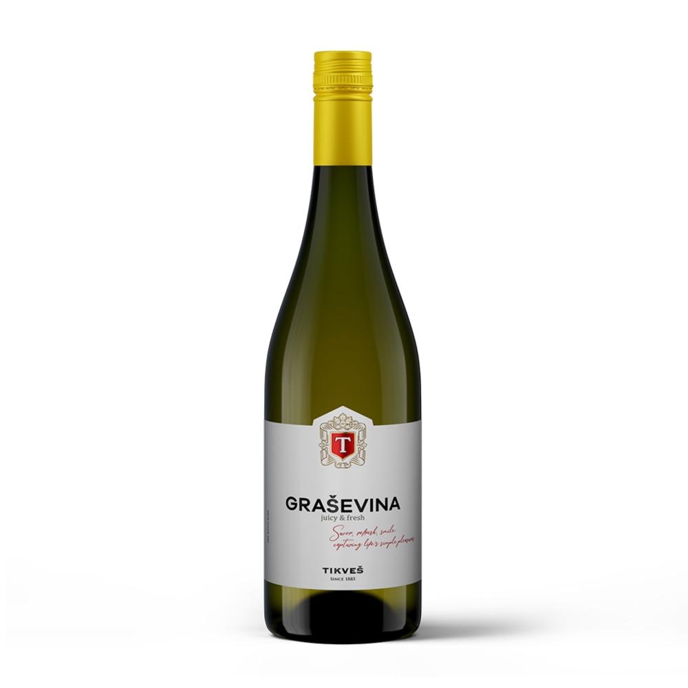 Graševina ili Chardonnay, Tikveš 0,75 L - Akcija u trgovini Tommy