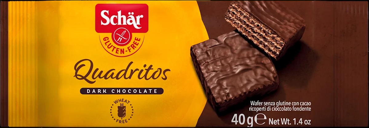 Schär tortice s lješnjacima bez glutena Quadritos 40 g - Akcija u trgovini Dm