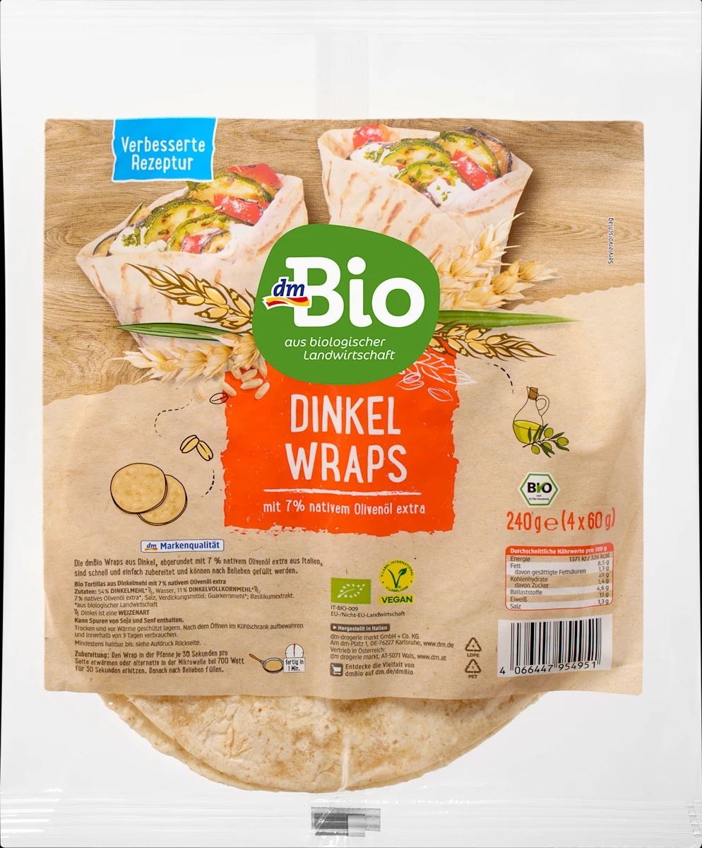 dmBio Pirove tortilje 240 g - Akcija u trgovini Dm