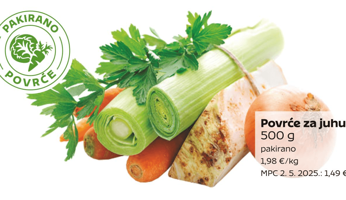 Povrće za juhu 500 g - Akcija u trgovini Tommy