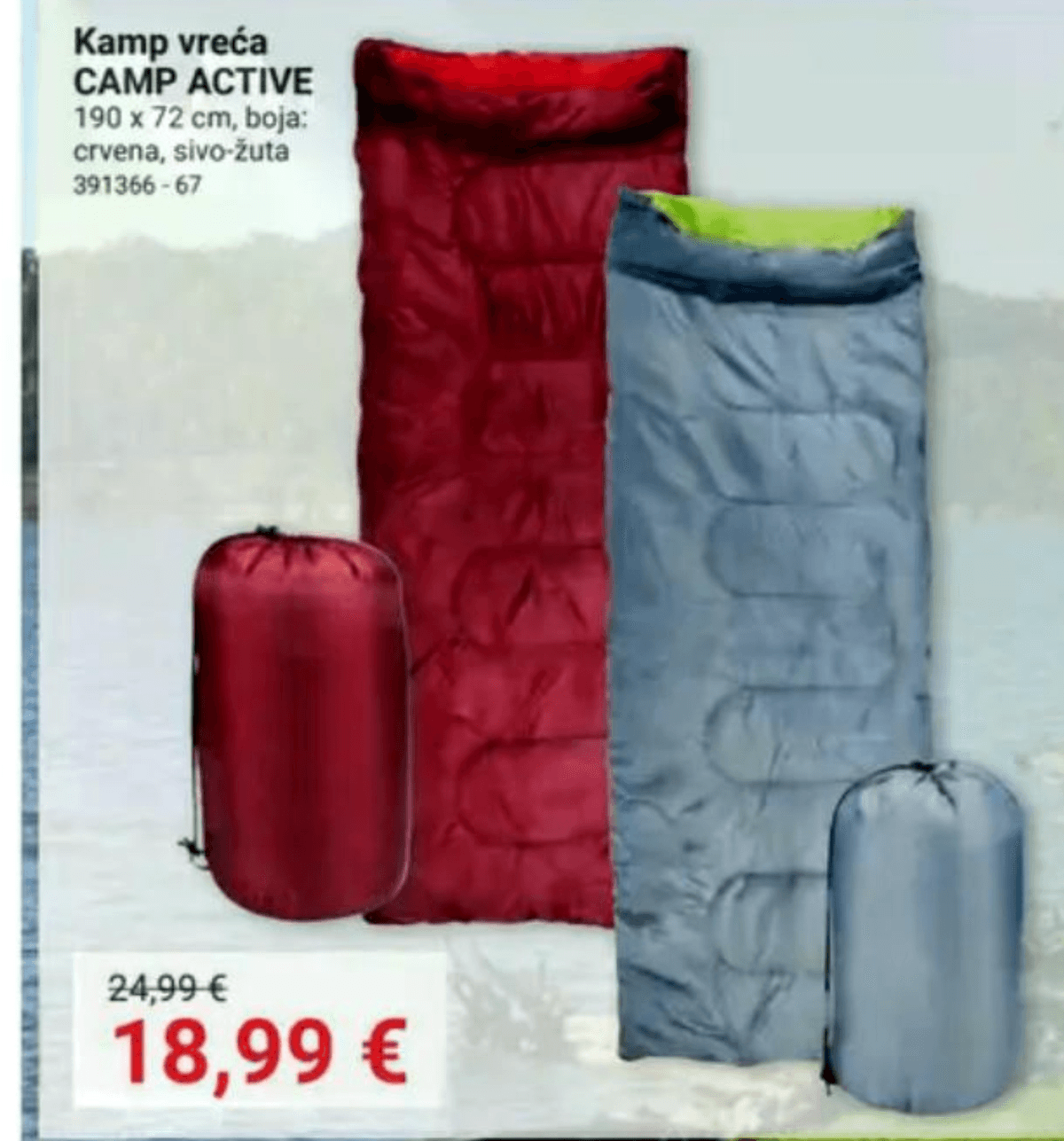 Kamp vreća CAMP ACTIVE - Akcija u trgovini Pevex