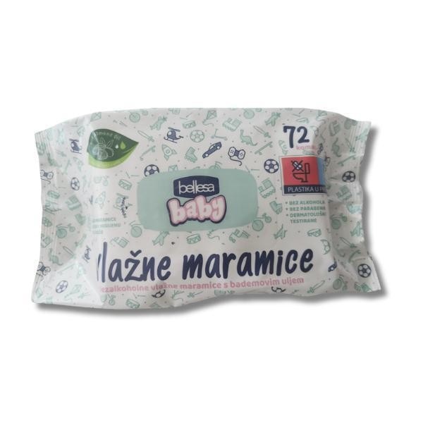 Bellesa VBaby vlažne maramice s poklopcem 1 pak, 72 kom Akcija u trgovini 365 Market