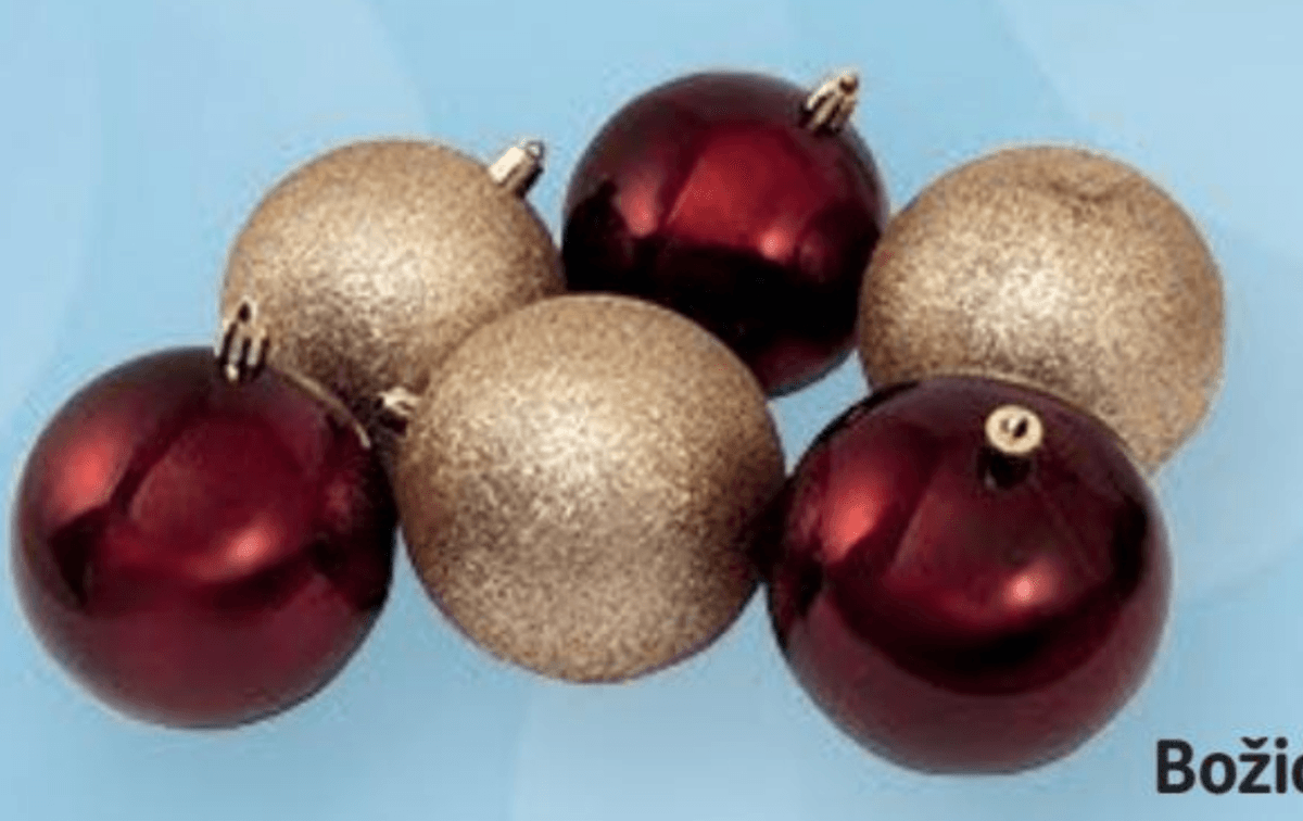 Božićna dekoracija Plastične kuglice 6 kom. - Akcija u trgovini Dm