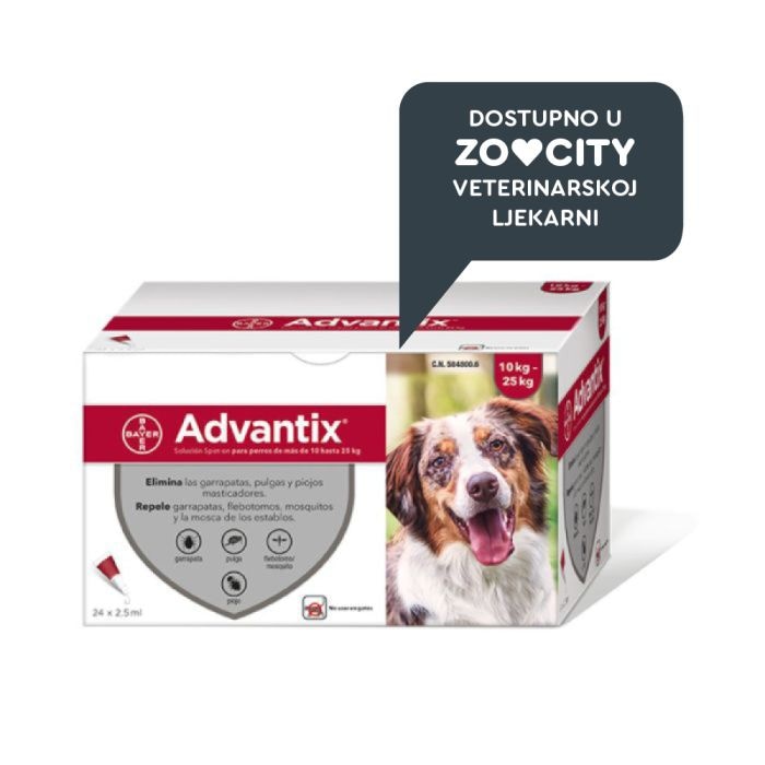 Advantix ampula 10 do 25 kg - Akcija u trgovini Zoo City