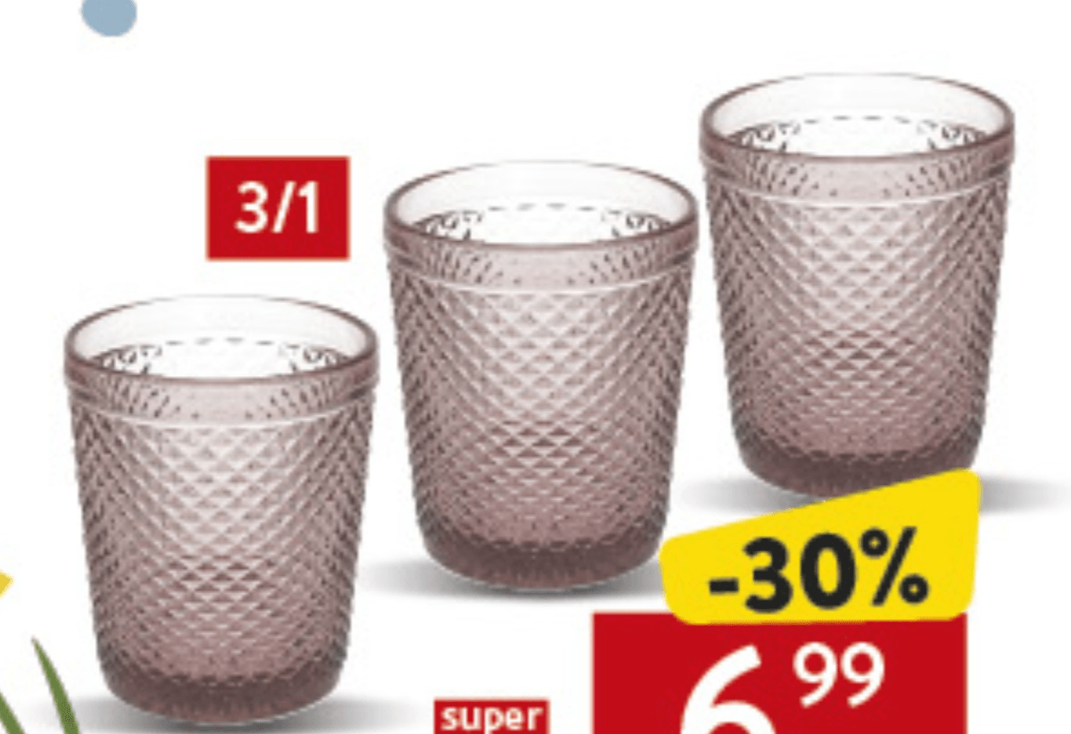 Čaše 3/1 set - Akcija u trgovini Konzum
