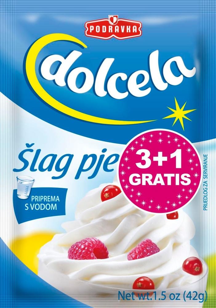 Dolcela Šlag pjena 36g-42g, 3+1 pak - Akcija u trgovini Konzum