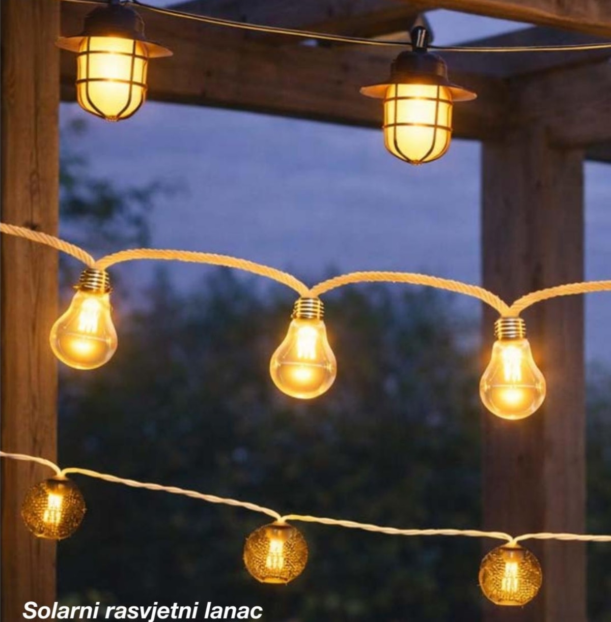 Solarni rasvjetni lanac - Akcija u trgovini Kik