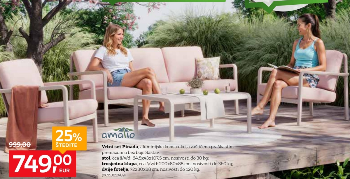 Vrtni set Pinada amalio - Akcija u trgovini Lesnina