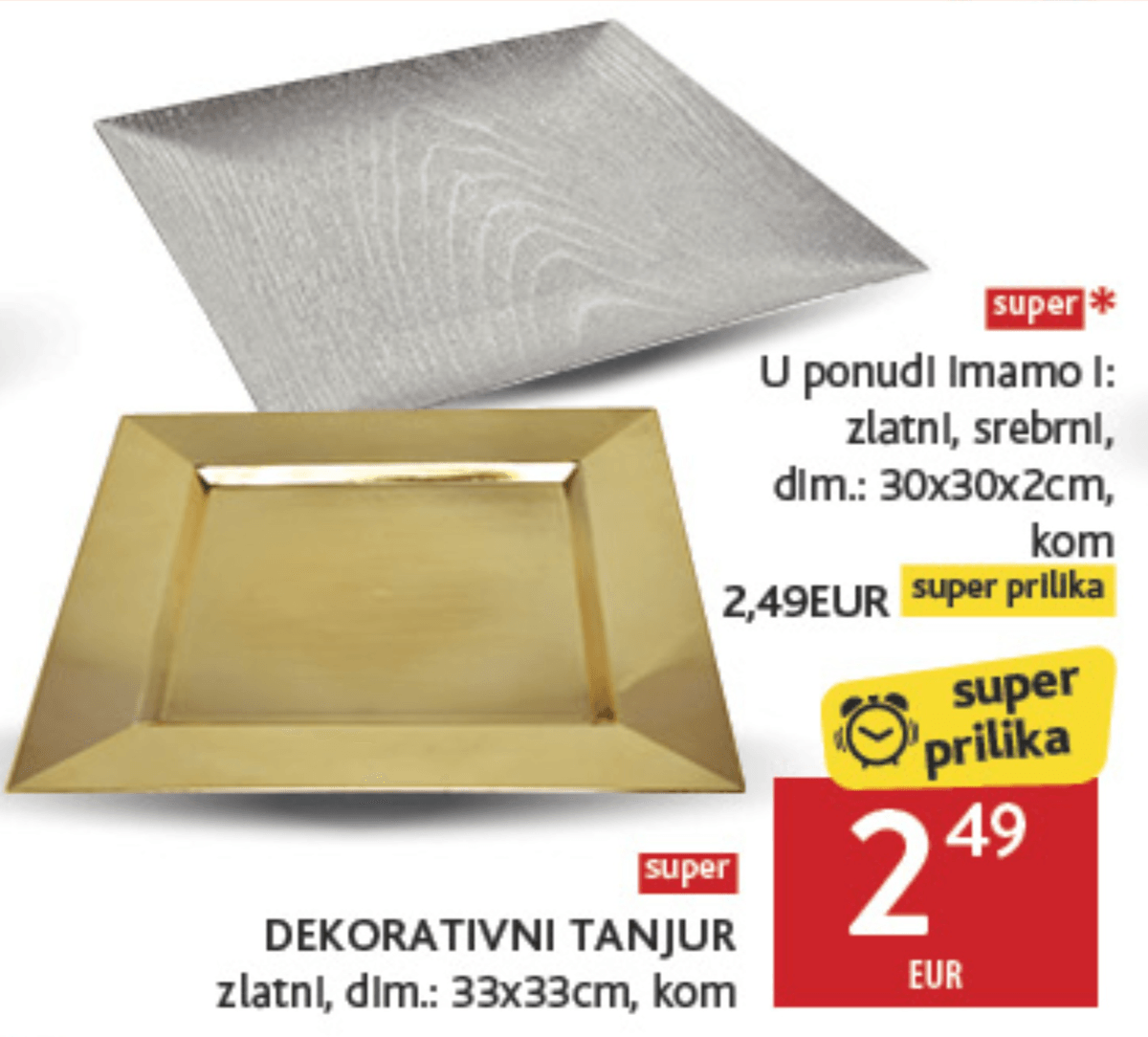 Dekorativni tanjur - Akcija u trgovini Konzum