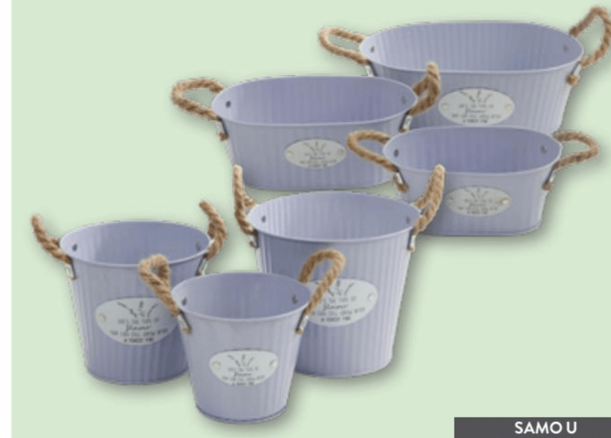 Metalne teglice za cvijeće 1 kom - Akcija u trgovini Spar