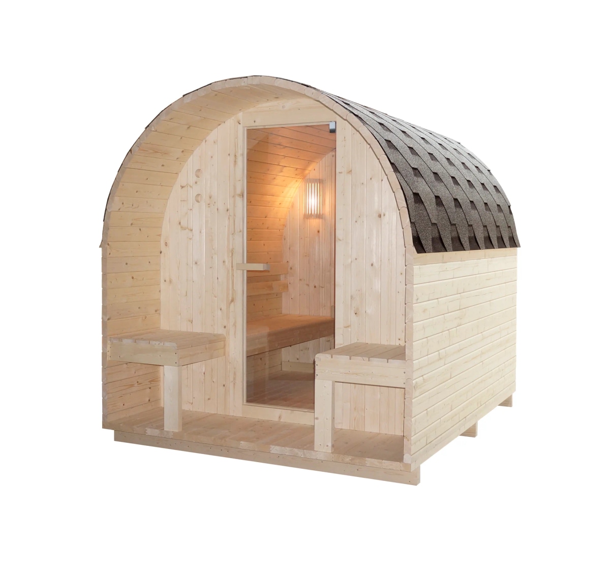 Vanjska finska sauna 'Island' XL, 8 kW, d 220 x š 189 x v 200 cm Akcija u trgovini Bauhaus