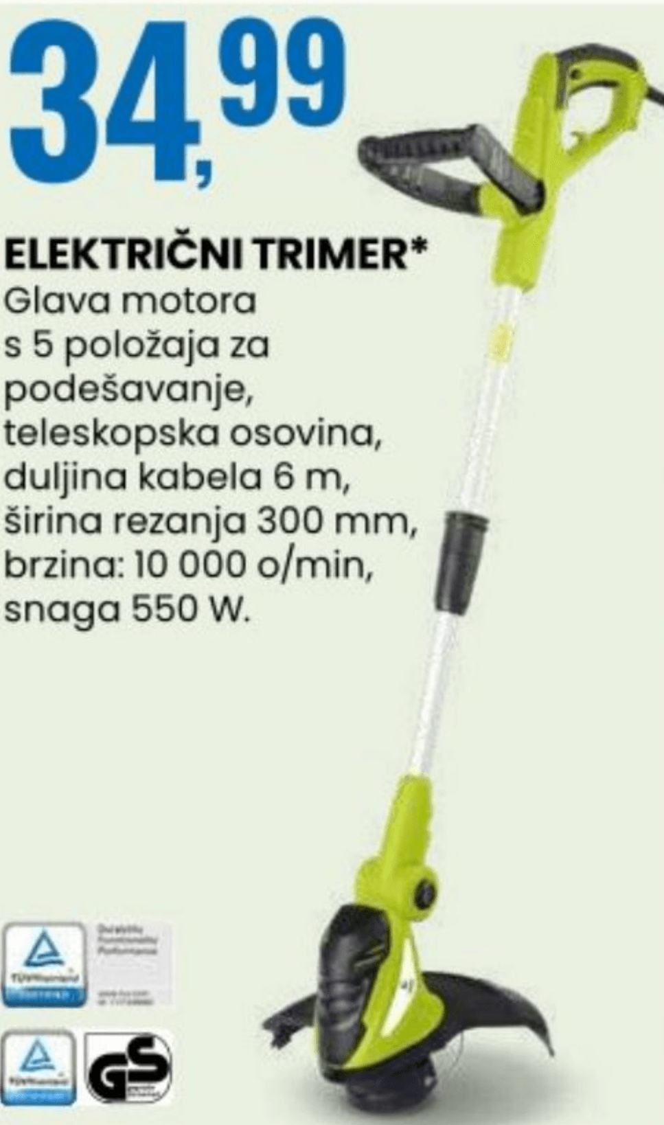 Električni trimer - Akcija u trgovini Eurospin