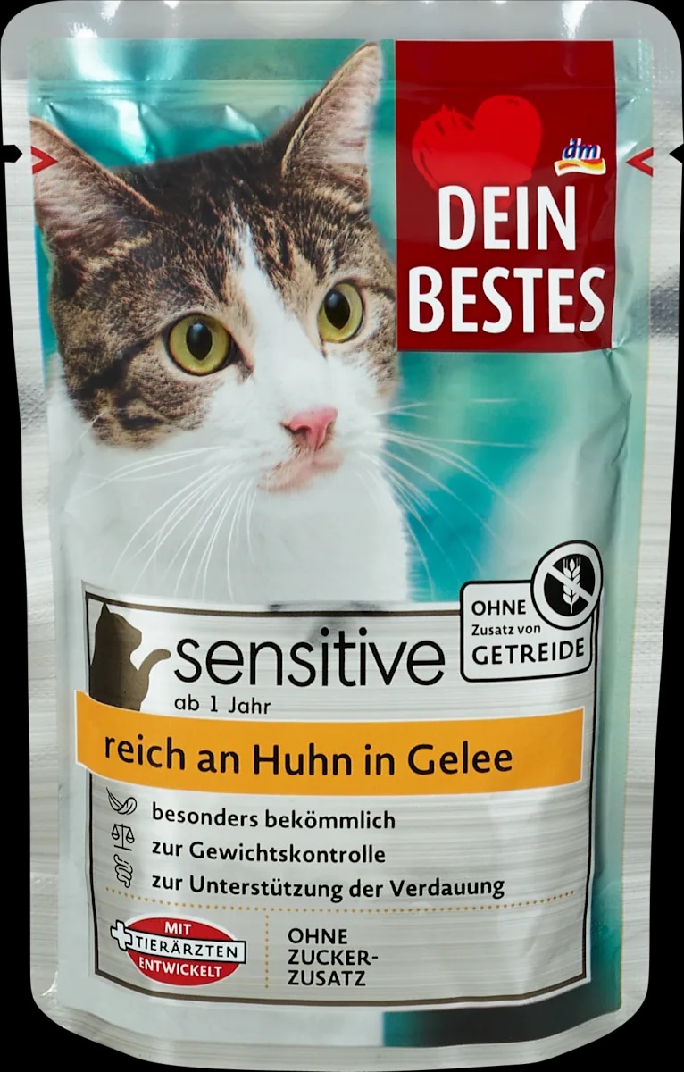Dein Bestes sensitive hrana za mačke piletina 100 g - Akcija u trgovini Dm