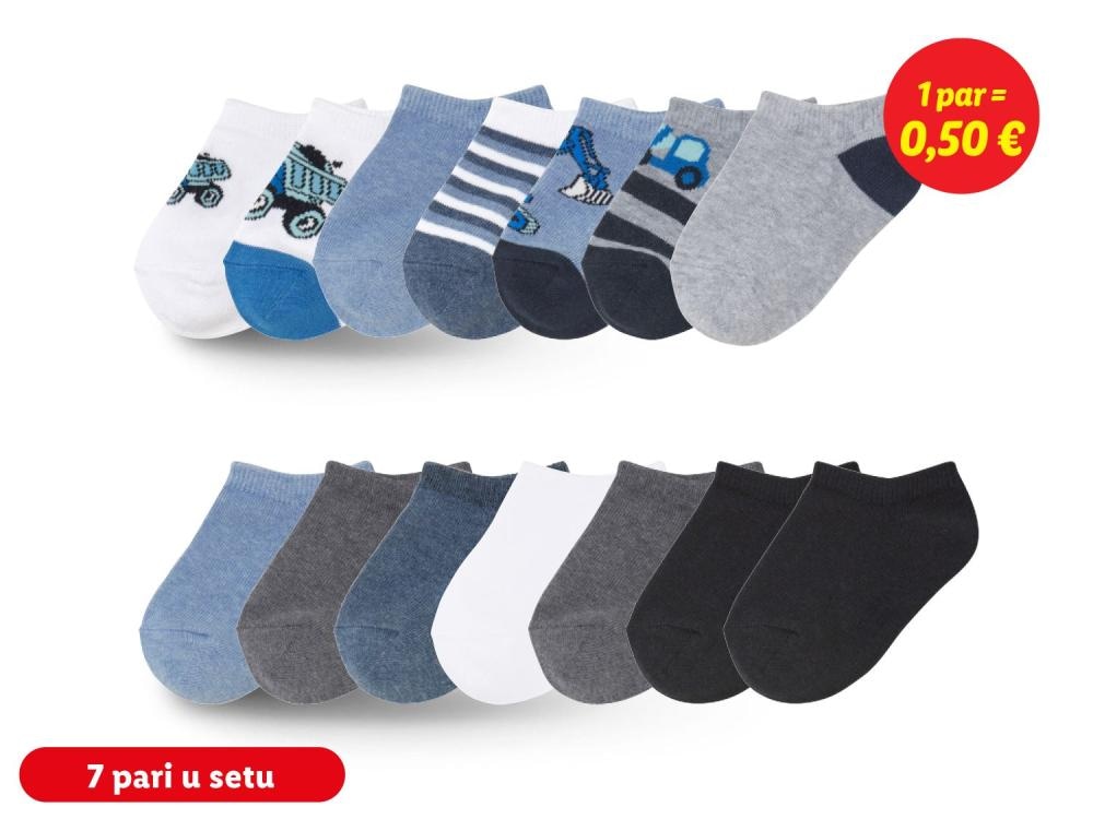 LUPILU Stopalice 7 pari u setu - Akcija u trgovini Lidl