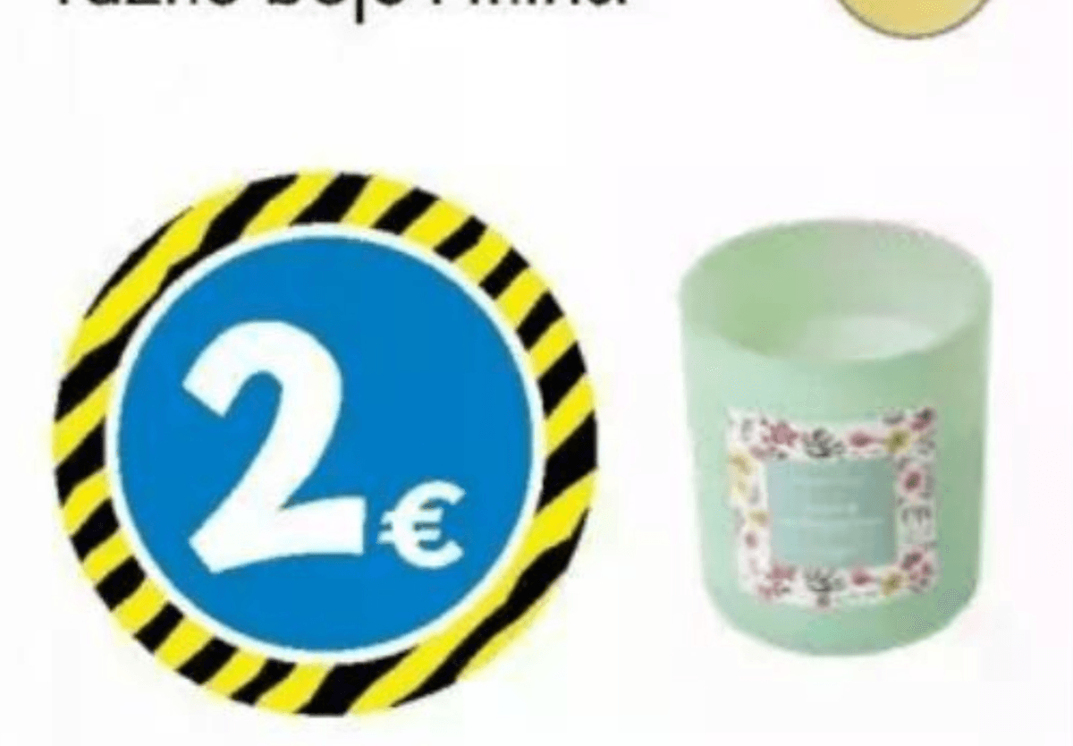 Mirisna svijeća - Akcija u trgovini Tedi