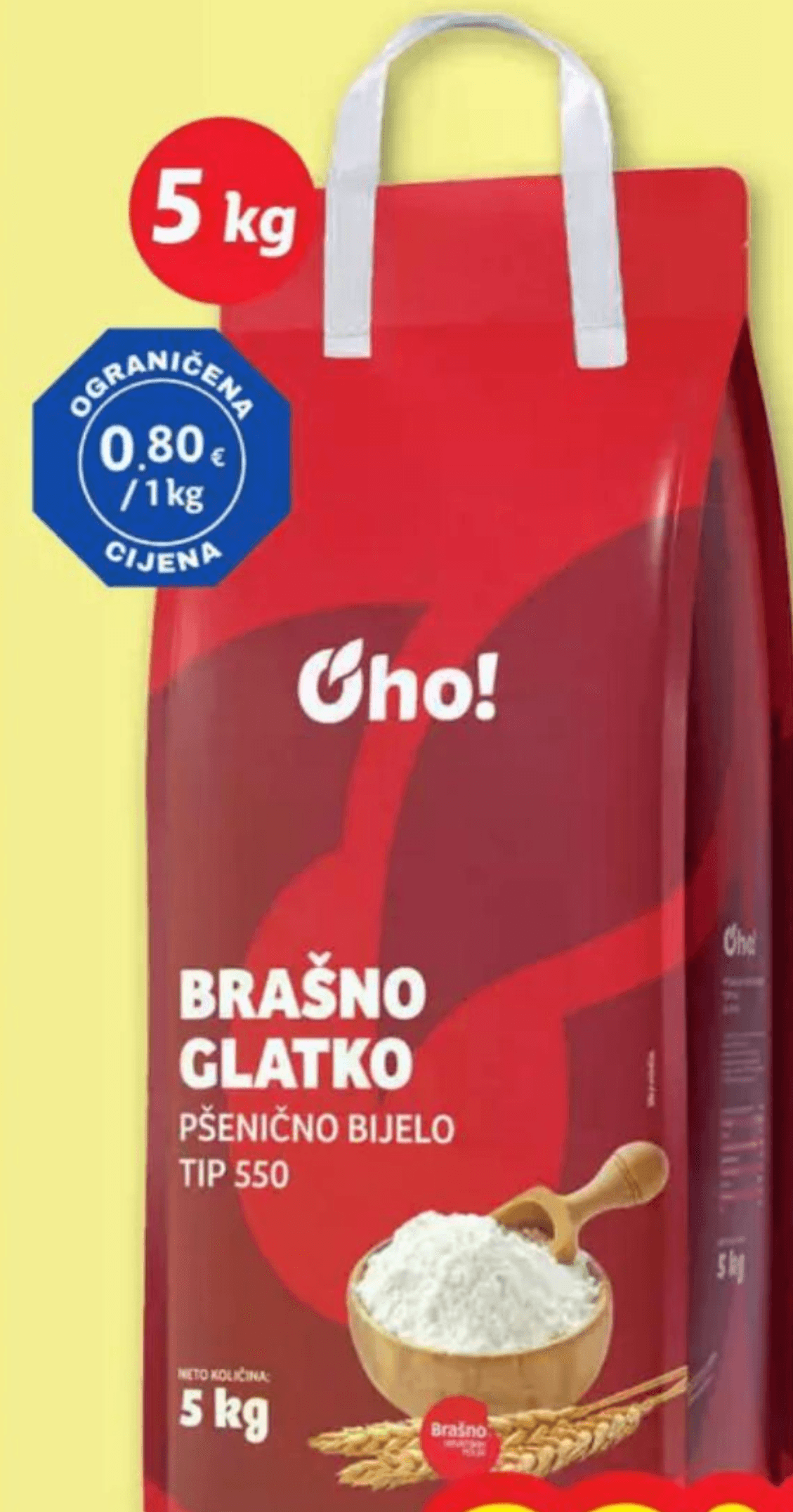 OHO! Brašno glatko 5 kg - Akcija u trgovini Plodine