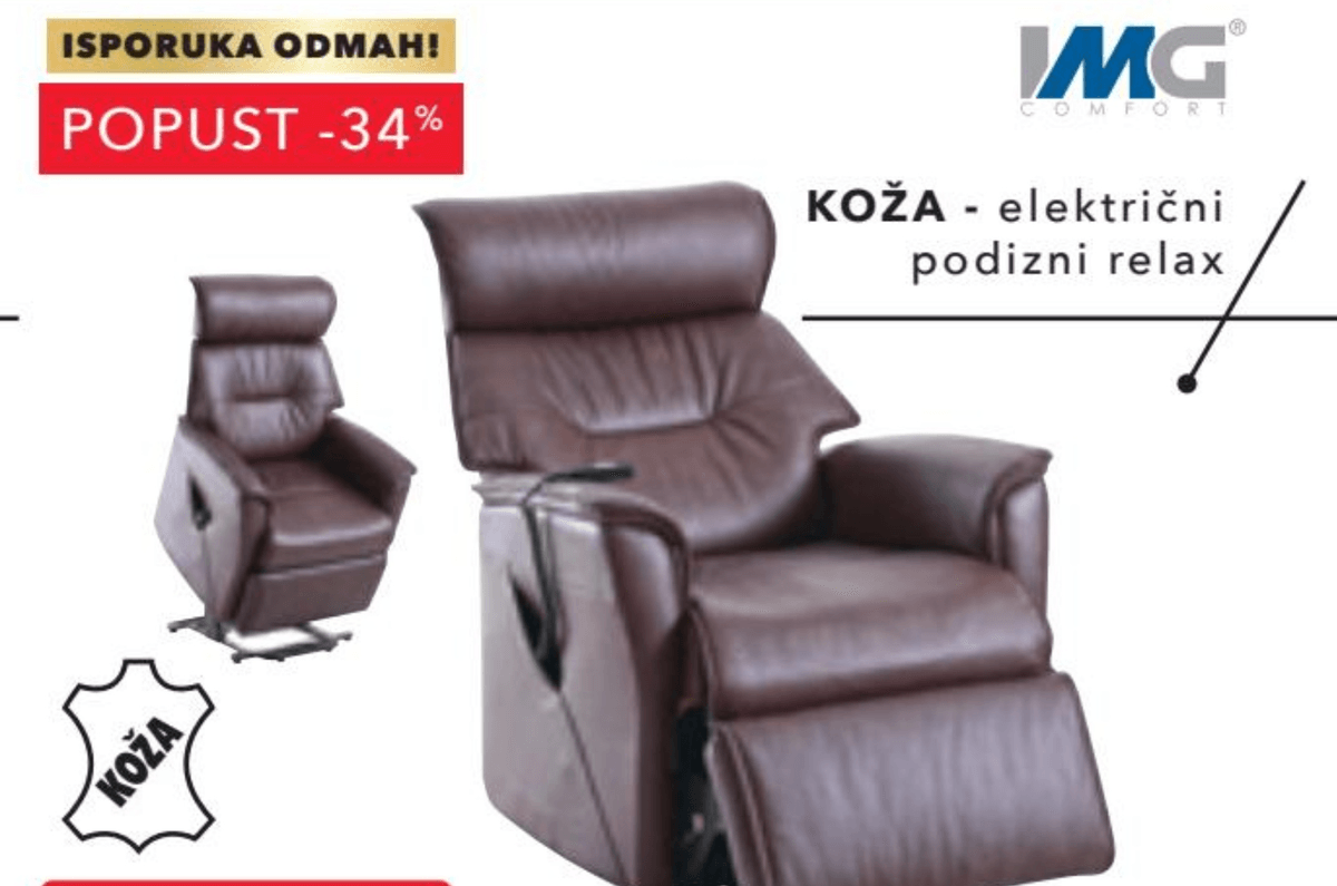 Kožna fotelja CAPTAIN 386 IMG COMFORT - Akcija u trgovini Harvey Norman