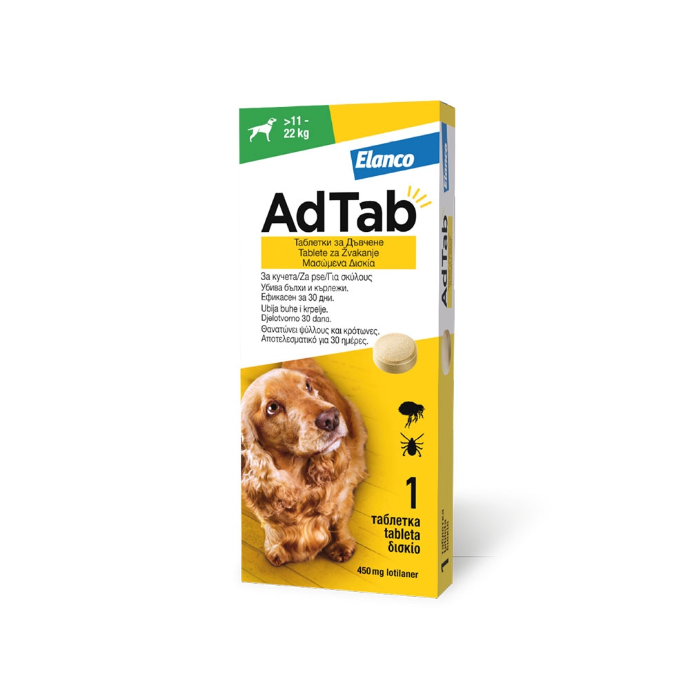 AdTab tablete za pse 1 tableta Elanco - Akcija u trgovini Zoo City