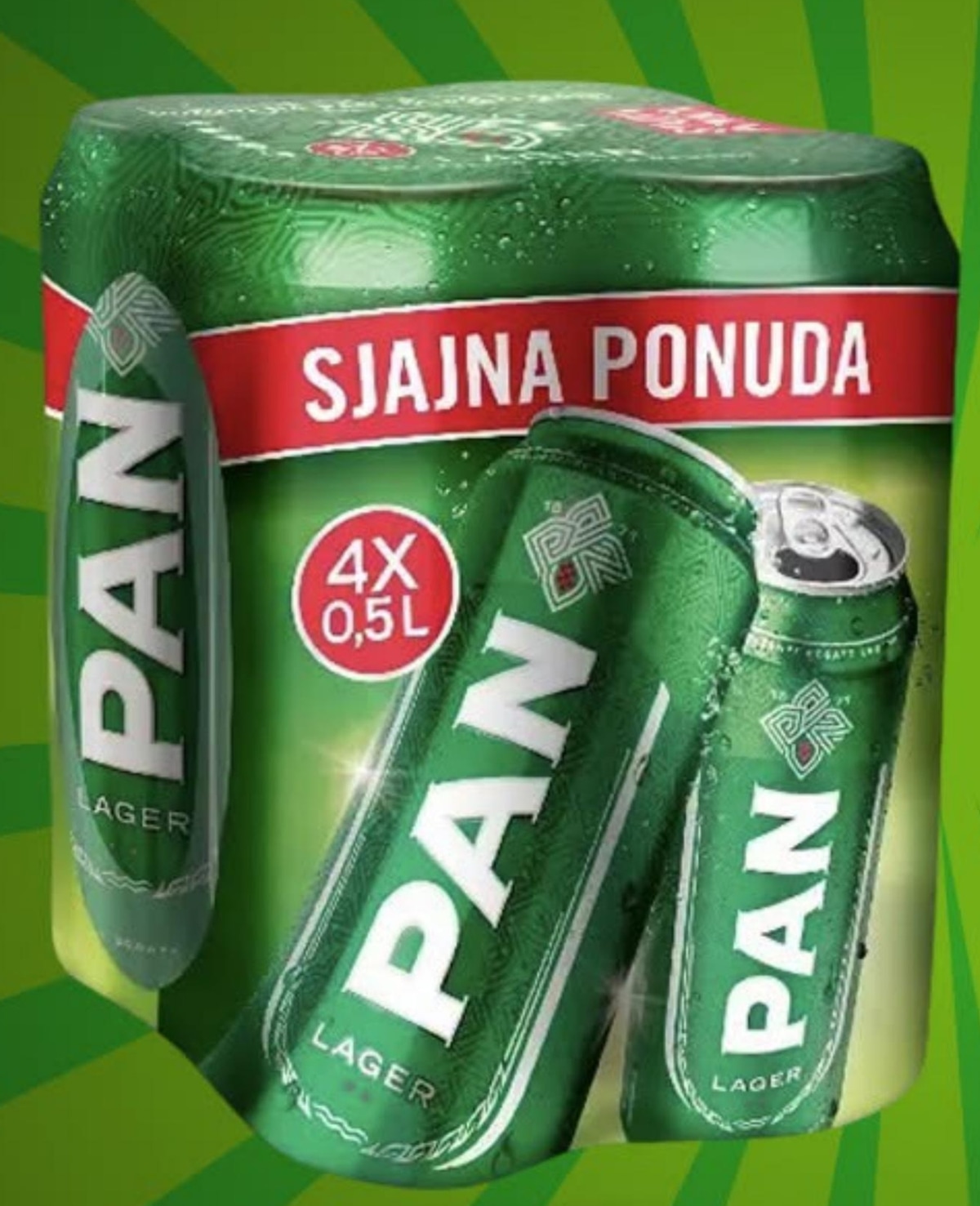 Pan Svijetlo lager pivo 4x0,5l - Akcija u trgovini Žabac