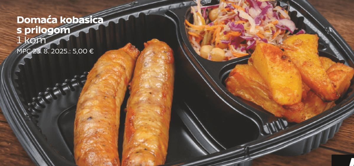 Domaća kobasica s prilogom 1 kom - Akcija u trgovini Tommy